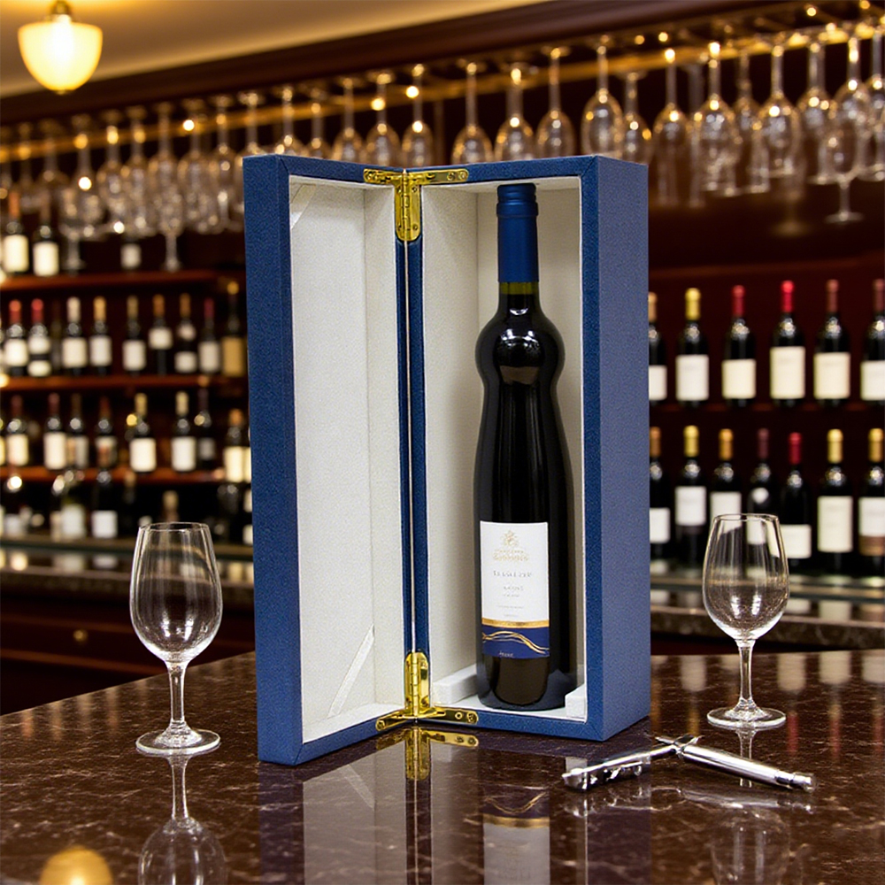 豪华红酒礼盒木质材料手工制作高端的礼品盒